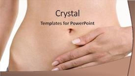  Presentation with abdominal - Colorful presentation design enhanced with stomach anatomy - young girl with abdominal pain backdrop and a lemonade colored foreground