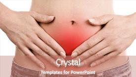  Presentation with abdominal - Presentation with stomach anatomy - young girl with abdominal pain background and a coral colored foreground