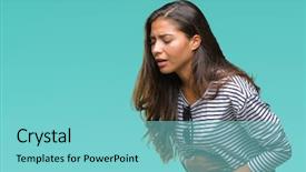  Presentation with arab - PPT theme consisting of stomach because indigestion painful illness background and a seafoam green colored foreground