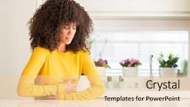  Presentation with stomach disease - PPT layouts having stomach because nausea painful disease background and a lemonade colored foreground