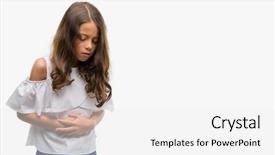  Presentation with constipation - Slides featuring stomach because nausea painful disease background and a white colored foreground