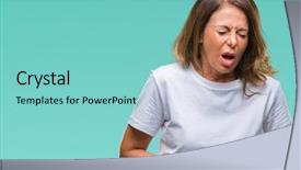  Presentation with stomach disease - Beautiful slide deck featuring stomach because nausea painful disease backdrop and a seafoam green colored foreground