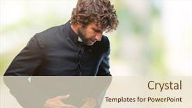  Presentation with stomach disease - Presentation theme featuring stomach because nausea painful disease background and a  colored foreground