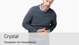  Presentation with stomach disease - Colorful PPT layouts enhanced with stomach because nausea painful disease backdrop and a light gray colored foreground