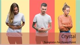  Presentation with stomach disease - PPT layouts featuring stomach because nausea painful disease background and a red colored foreground