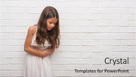  Presentation with stomach disease - Audience pleasing slide deck consisting of stomach because nausea painful disease backdrop and a light gray colored foreground