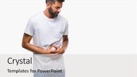  Presentation with stomach disease - Colorful PPT theme enhanced with stomach because nausea painful disease backdrop and a light gray colored foreground
