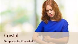  Presentation with stomach disease - Presentation theme having stomach because nausea painful disease background and a lemonade colored foreground