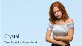  Presentation with stomach disease - PPT theme enhanced with stomach because nausea painful disease background and a sky blue colored foreground