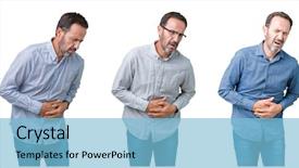  Presentation with stomach disease - Amazing PPT layouts having stomach because nausea painful disease backdrop and a light blue colored foreground