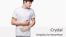  Presentation with stomach disease - Slide set featuring stomach because nausea painful disease background and a white colored foreground