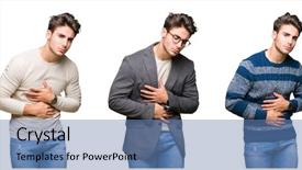  Presentation with stomach disease - Audience pleasing theme consisting of stomach because nausea painful disease backdrop and a teal colored foreground