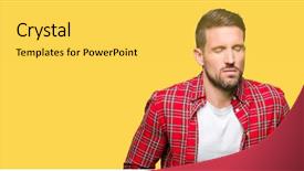  Presentation with stomach disease - PPT theme featuring stomach because nausea painful disease background and a yellow colored foreground