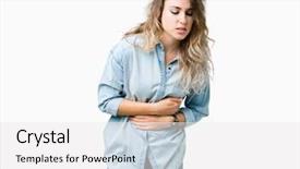  Presentation with stomach disease - Colorful slides enhanced with stomach because nausea painful disease backdrop and a white colored foreground