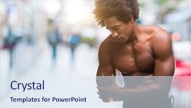  Presentation with stomach disease - PPT theme enhanced with stomach because nausea painful disease background and a sky blue colored foreground