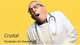  Presentation with stomach disease - Slide set with stomach because nausea painful disease background and a yellow colored foreground