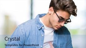  Presentation with stomach disease - Presentation theme featuring stomach because nausea painful disease background and a  colored foreground