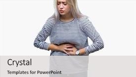  Presentation with stomach disease - Slides with stomach because nausea painful disease background and a light gray colored foreground