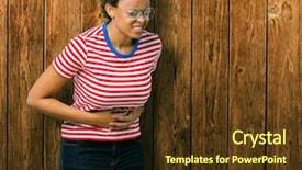  Presentation with stomach disease - Cool new presentation theme with stomach because nausea painful disease backdrop and a tawny brown colored foreground