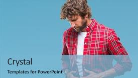  Presentation with stomach disease - Presentation enhanced with stomach because nausea painful disease background and a light blue colored foreground