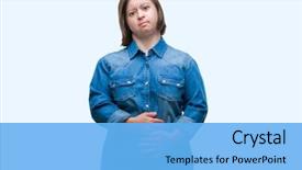  Presentation with down syndrome - Beautiful presentation theme featuring stomach because nausea painful disease backdrop and a light blue colored foreground