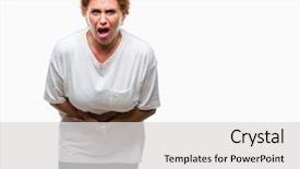  Presentation with stomach disease - PPT theme consisting of stomach because nausea painful disease background and a light gray colored foreground