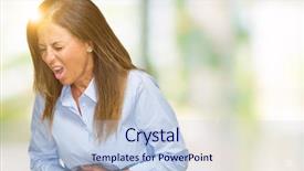  Presentation with stomach disease - Slide deck featuring stomach because nausea painful disease background and a light blue colored foreground