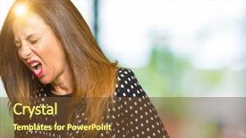  Presentation with stomach disease - Beautiful PPT theme featuring stomach because nausea painful disease backdrop and a tawny brown colored foreground