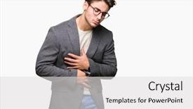  Presentation with stomach disease - Audience pleasing theme consisting of stomach because nausea painful disease backdrop and a light gray colored foreground