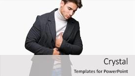  Presentation with stomach disease - Presentation theme consisting of stomach because nausea painful disease background and a light gray colored foreground