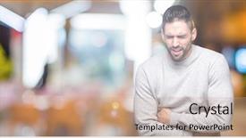  Presentation with stomach disease - Presentation design consisting of stomach because nausea painful disease background and a coral colored foreground