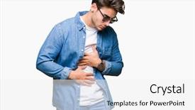  Presentation with stomach disease - Presentation theme consisting of stomach because nausea painful disease background and a white colored foreground