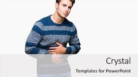  Presentation with stomach disease - Beautiful slide deck featuring stomach because nausea painful disease backdrop and a white colored foreground