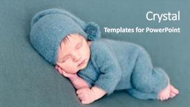  Presentation with christmas baby jesus sleeping - Beautiful PPT layouts featuring stomach human - infant baby boy sleeping backdrop and a seafoam green colored foreground
