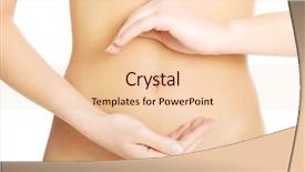  Presentation with slim belly - Audience pleasing PPT theme consisting of stomach human - naked healthy slim beautiful belly backdrop and a lemonade colored foreground