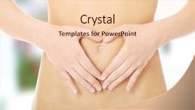  Presentation with slim belly - Presentation theme consisting of stomach human - naked healthy slim beautiful belly background and a  colored foreground