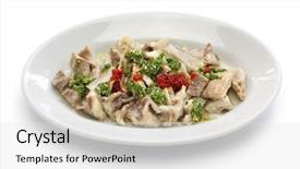  Presentation with italian food desserts - Amazing presentation theme having stomach of cow italian food backdrop and a light gray colored foreground