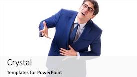  Presentation with unhappy - Audience pleasing presentation theme consisting of stomach viruses - sick and unhappy businessman isolated backdrop and a white colored foreground