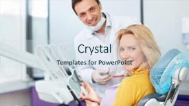  Presentation with patient centered care - Colorful PPT layouts enhanced with stomatolog with patient in office backdrop and a  colored foreground