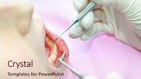  Presentation with child health care - Beautiful slides featuring stomatologist dental health female dentist backdrop and a lemonade colored foreground