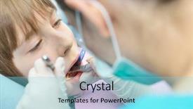  Presentation with pediatric dentist - Slides having stomatologist dental health female dentist background and a seafoam green colored foreground