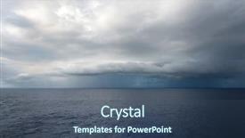  Presentation with rain clouds - Beautiful PPT layouts featuring stomy clouds over the ocean backdrop and a ocean colored foreground
