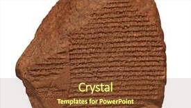  Presentation with civilization - Presentation theme having stone age - clay tablet with cuneiform writing background and a tawny brown colored foreground