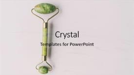  Presentation with oils - PPT theme enhanced with stone age - jade face roller for beauty background and a light gray colored foreground
