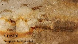  Presentation with cave - Audience pleasing slides consisting of stone age - wall cave with drawings backdrop and a red colored foreground