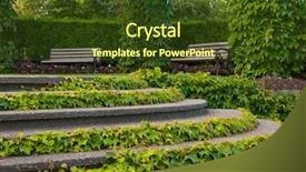  Presentation with ivy - Colorful theme enhanced with stone and ivy staircase at falls creek vancouver canada backdrop and a tawny brown colored foreground