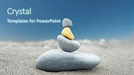  Presentation with rock stone - Audience pleasing PPT theme consisting of stone art background of buddhist backdrop and a ocean colored foreground