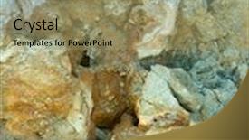  Presentation with rock stone - Beautiful PPT theme featuring close up granite marble - stone background abstract rock texture backdrop and a coral colored foreground