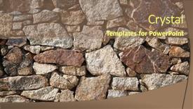 Presentation with stone - PPT layouts with stone-background-ancient-stone-wall background and a coral colored foreground