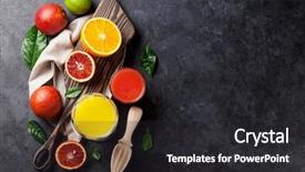  Presentation with orange lime - Beautiful presentation theme featuring stone background oranges and lime backdrop and a dark gray colored foreground